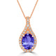 1.8ct Oval Tanzanite Pendant with 0.27 cttw Diamond