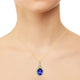 1.8ct Oval Tanzanite Pendant with 0.27 cttw Diamond