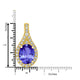 1.8ct Oval Tanzanite Pendant with 0.27 cttw Diamond