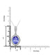 2.85ct Oval Tanzanite Pendant with 0.33 cttw Diamond