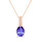 2.85ct Oval Tanzanite Pendant with 0.11 cttw Diamond