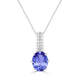 2.85ct Oval Tanzanite Pendant with 0.11 cttw Diamond