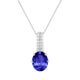 2.85ct Oval Tanzanite Pendant with 0.11 cttw Diamond