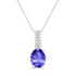 2.85ct Oval Tanzanite Pendant with 0.11 cttw Diamond