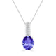 2.85ct Oval Tanzanite Pendant with 0.11 cttw Diamond