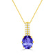 2.85ct Oval Tanzanite Pendant with 0.11 cttw Diamond