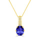 2.85ct Oval Tanzanite Pendant with 0.11 cttw Diamond