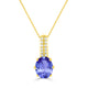 2.85ct Oval Tanzanite Pendant with 0.11 cttw Diamond