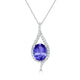 1.2ct Oval Tanzanite Pendant with 0.19 cttw Diamond