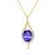 1.2ct Oval Tanzanite Pendant with 0.19 cttw Diamond