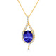 1.2ct Oval Tanzanite Pendant with 0.19 cttw Diamond