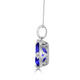 6.25ct Oval Tanzanite Pendant with 0.34 cttw Diamond