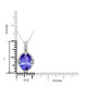 6.25ct Oval Tanzanite Pendant with 0.34 cttw Diamond