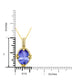 6.25ct Oval Tanzanite Pendant with 0.34 cttw Diamond