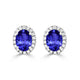 1.52ct Oval Tanzanite Earring with 0.21 cttw Diamond