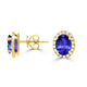 1.52ct Oval Tanzanite Earring with 0.21 cttw Diamond