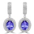7.8ct Oval Tanzanite Halo Earring with 1.97 cttw Diamond