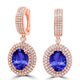 7.8ct Oval Tanzanite Halo Earring with 1.97 cttw Diamond