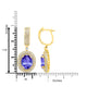 7.8ct Oval Tanzanite Halo Earring with 1.97 cttw Diamond