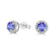 1.12ct Round Tanzanite Earring with 0.17 cttw Diamond