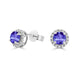 1.12ct Round Tanzanite Earring with 0.17 cttw Diamond