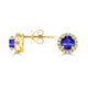 1.12ct Round Tanzanite Earring with 0.17 cttw Diamond