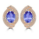 3.6ct Oval Tanzanite Earring with 0.76 cttw Diamond