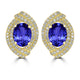 3.6ct Oval Tanzanite Earring with 0.76 cttw Diamond