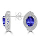 3.6ct Oval Tanzanite Earring with 0.76 cttw Diamond