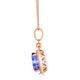 3.25ct Oval Tanzanite Pendant with 0.18 cttw Diamond