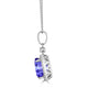 3.25ct Oval Tanzanite Pendant with 0.18 cttw Diamond