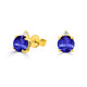 1.8ct Round Tanzanite Studs Earring with 0.05 cttw Diamond