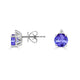 1.8ct Round Tanzanite Studs Earring with 0.05 cttw Diamond