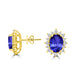 3.6ct Oval Tanzanite Earring with 0.64 cttw Diamond