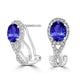 2.4ct Oval Tanzanite Halo Earring with 0.58 cttw Diamond