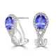 2.4ct Oval Tanzanite Halo Earring with 0.58 cttw Diamond