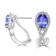 2.4ct Oval Tanzanite Halo Earring with 0.58 cttw Diamond