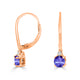 1.12ct Round Tanzanite Dangle Earring with 0.07 cttw Diamond