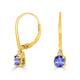 1.12ct Round Tanzanite Dangle Earring with 0.07 cttw Diamond