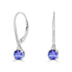 1.12ct Round Tanzanite Dangle Earring with 0.07 cttw Diamond