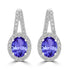 2.4ct Oval Tanzanite Halo Earring with 0.63 cttw Diamond