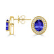 7.8ct Oval Tanzanite Earring with 0.75 cttw Diamond