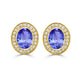 7.8ct Oval Tanzanite Earring with 0.75 cttw Diamond