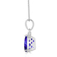 2.05ct Pear Tanzanite Pendant with 0.06 cttw Diamond