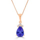 2.05ct Pear Tanzanite Pendant with 0.06 cttw Diamond