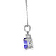 0.76ct Oval Tanzanite Pendant with 0.04 cttw Diamond