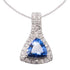 0.70ct Trillion Tanzanite Pendant With 0.008ctw Diamonds in 14k White Gold & 18k White Gold