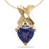 0.50ct Trillion Tanzanite Pendant With 0.02ctw Diamonds in 14k Yellow Gold & 18k Yellow Gold