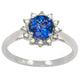 0.96ct Round Tanzanite Ring With 0.18ctw Diamonds in 14k Gold