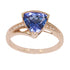 1.5ct Trillion shape Tanzanite Ring With .07ctw Diamonds In 14k Yellow Gold